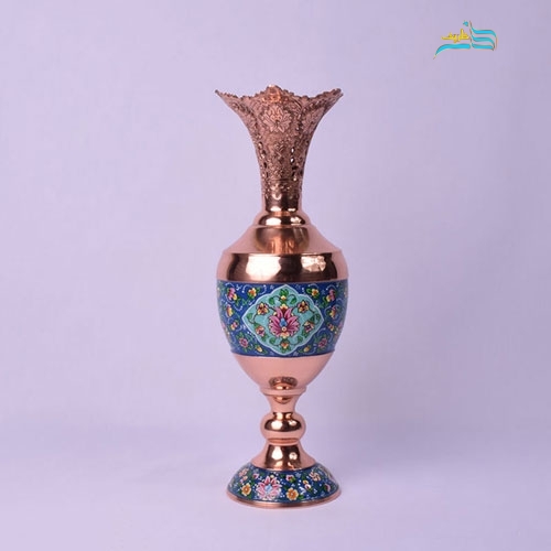 مشخصات کامل سنبلدان مسی 2 مس و پرداز با ورق ضخیم و نقاشی زیبا | هنرظریف