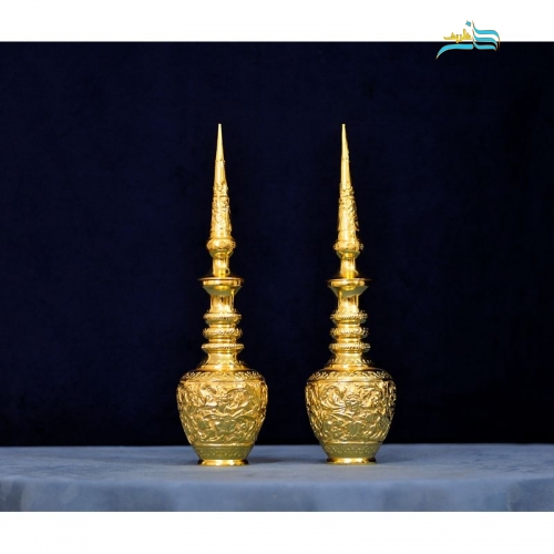 خرید، قیمت و مشخصات تتنگ شاخدار برنجی، قلم دست اعلاء، روکش شبه طلا، رنگ ثابت، زیر قیمت بازار | هنرظریف