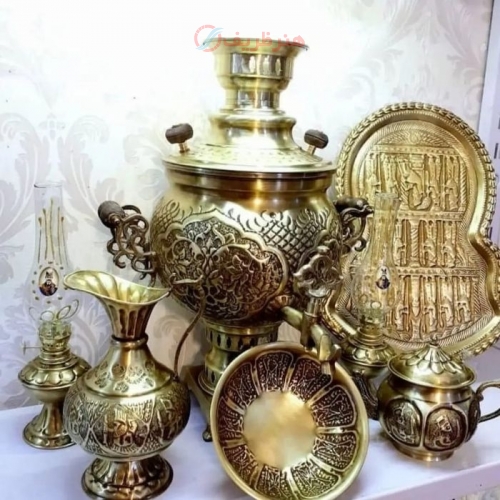 خرید، قیمت و مشخصات سماور زغالی برنجی قلمزنی دست 6 لیتری، با بالاترین کیفیت و مناسب ترین قیمت | هنرظریف