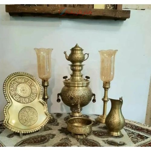 خرید و قیمت سرویس سماور قلمزنی ٦ لیتری اعلاء طرح فرش با بالاترین کیفیت و مناسب ترین قیمت - هنرظریف