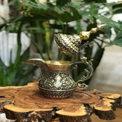 مشخصات، قیمت و خرید دله برنجی عربی قلمزنی 27 سانتی با طراحی خاص، زیر قیمت بازار - هنرظریف