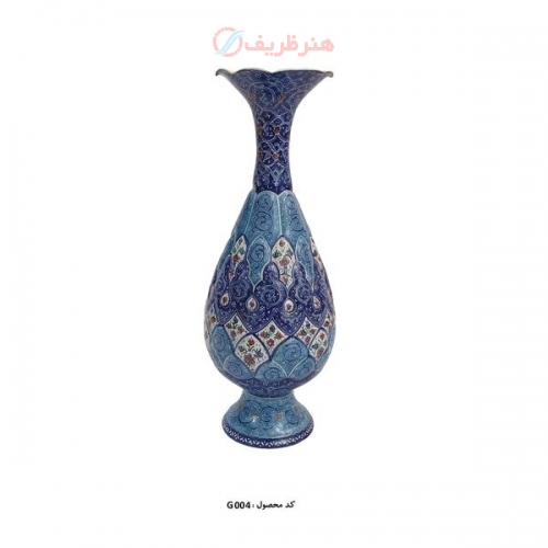 جدیدترین گلدان میناکاری 25 سانتی صراحی به وزن 348 گرم - هنرظریف