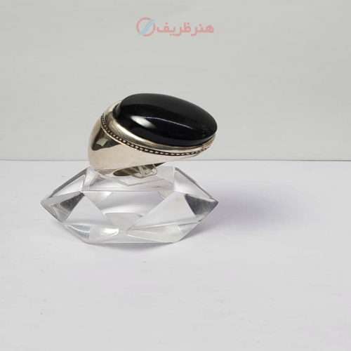 قیمت و مشخصات - انگشتر مردانه یشم یمنی با رکاب نقره - هنرظریف