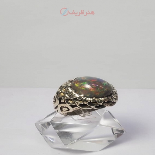 قیمت جدیدترین انگشتر مردانه اوپال اتیوپی 11 قیراط - هنرظریف