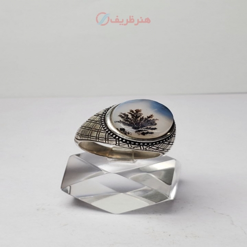 خرید ، قیمت و مشخصات انگشتر مردانه شجر تک درخت کلکسیونی رکاب نقره عیار 925 - هنرظریف