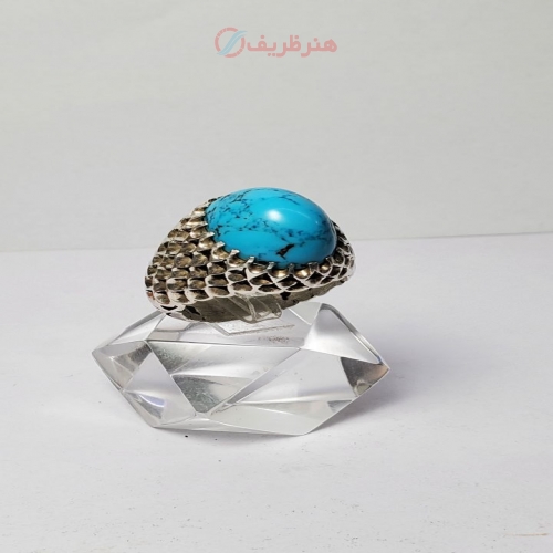 قیمت و خرید انگشتر مردانه دست ساز فیروزه دامغانی با رکاب نقره دستساز عیار 925 -  هنرظریف