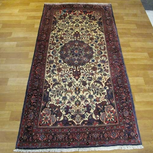 خرید، قیمت و مشخصات فرش دستباف بيجار طرح لچک و ترنج سایز قاليچه کد ۳۹۰۰۶ - هنرظریف