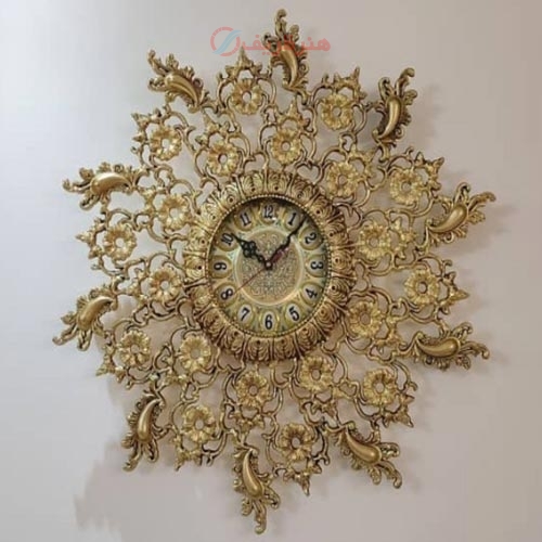 خرید، قیمت و مشخصات ساعت دیواری جنس آلیاژ آلومینیوم آبکاری برنج رنگ ثابت با 5 سال ضمانت آبکاری - هنرظریف