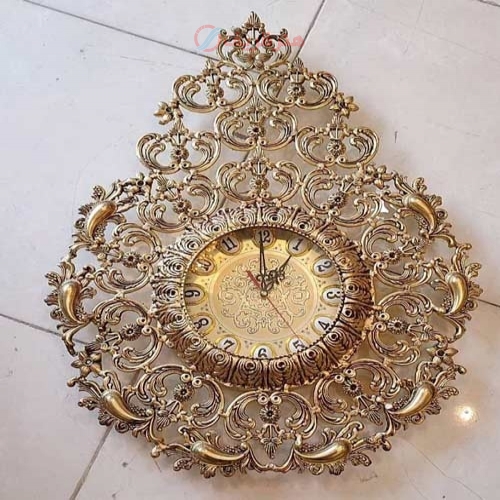 مشخصات، قیمت و خرید ساعت دیواری با طراحی جدید و رنگ ثابت از جنس آلیاژ آلومینیوم آبکاری برنز | هنرظریف