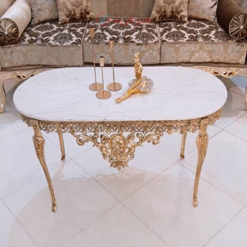 مشخصات، قیمت و خرید جلو مبلی بزرگ چهار پایه، جنس آلیاژ آلومینیوم، رنگ ثابت با آبکاری برنز، زیر قیمت بازار | هنرظریف