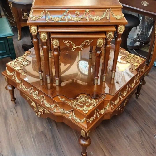 خرید، قیمت و مشخصات جلو مبلی مدل الیزا، چوب راش، روکش مازول، برنز و برنج، بسیار زیبا و شیک_ هنرظریف