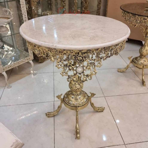 خرید، قیمت و مشخصات میز خاطره، ورق ضخیم، آلومنیوم درجه 1 با روکش برنزی_ هنرظریف