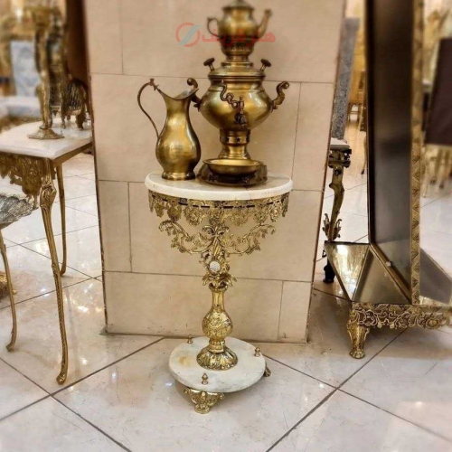 خرید، قیمت و مشخصات میز خاطره جنس برنز درجه 1، با طرح گل رز سنگ خور، زیبا و شیک مناسب منزل شما، با دوام | هنرظریف