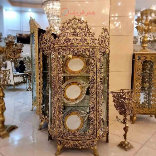 خرید، قیمت و مشخصات مینی بوفه روکش برنز، مدل گل سرخ، بسیار زیبا و چشم نواز و ورق ضخیم | هنرظریف