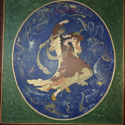 خرید، قیمت و مشخصات تابلو معرق تمام پلی استر مات "سحر" طرحی از استاد فرشچیان | هنرظریف