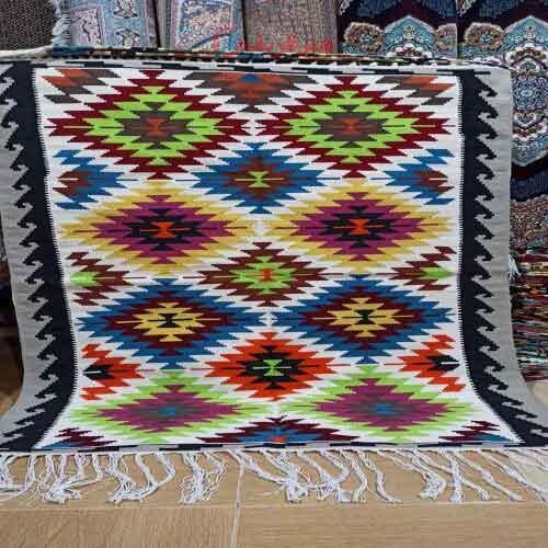 خرید، قیمت و مشخصات گلیم دست بافت دورو  جنس نخ اکرولیک بافته شده در استان اردبیل | هنرظریف