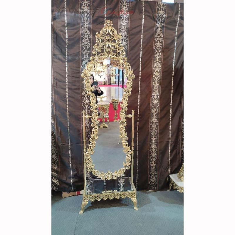 مشخصات کامل آینه کمر باریک جنس آلیاژ آلومینیوم آبکاری برنج با 5 سال ضمانت آبکاری - هنرظریف