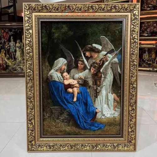 خرید تابلو فرش دستبافت، تابلو فرش دستبافت، گل گلدان چله ابریشم پر از ابریشم 50 رج، زیر قیمت بازار | هنرظریف