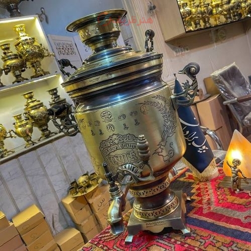 خرید آنلاین، سماور 30 لیتری زغالی طرح مه شوروی، ورق ضخیم، رنگ ثابت |  هنرظریف