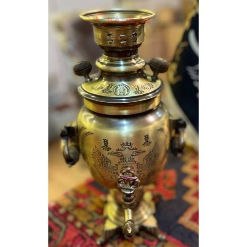 خرید آنلاین، سماور زغالی 1.5 لیتری مدل نظر دسته گوشواره، ورق صخیم و با کیفیت بالا | هنرظریف