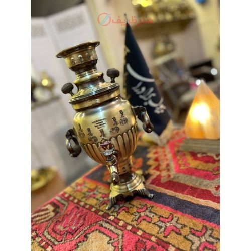 خرید آنلاین، سماور زغالی 1.5 لیتری نظر دسته گوشواره، با رنگ ثابت و کیفیت درجه یک | هنرظریف