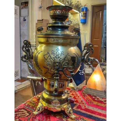 خرید آنلاین، سماور گازی 6 لیتری با کیفیت عالی، طراحی دلنشین با ورق ضخیم و رنگ نسوز | هنرظریف