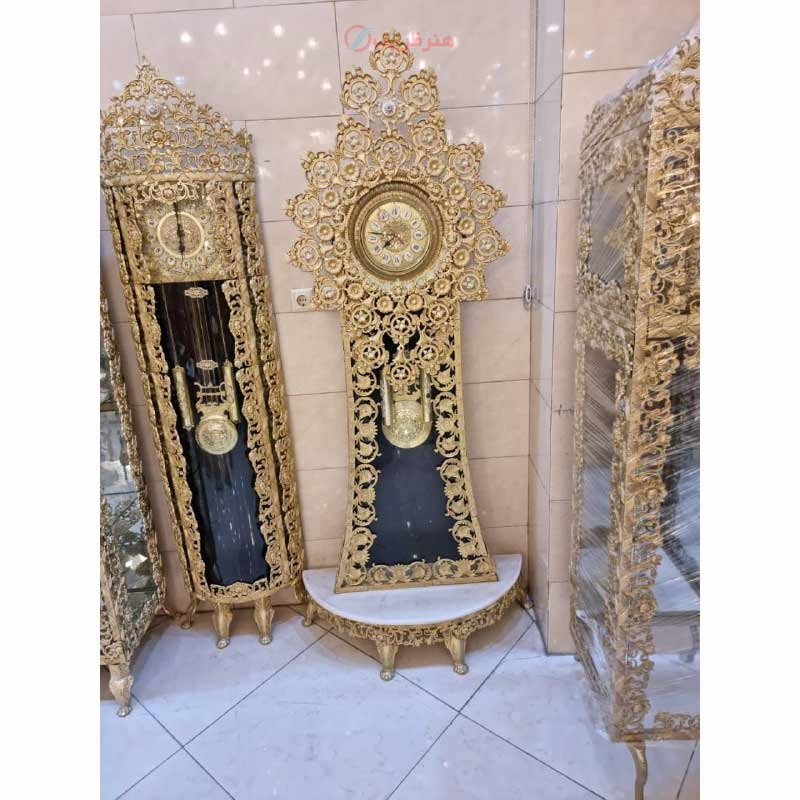 خرید قیمت و مشخصات ساعت ایستاده روکش برنز با طراحی زیبا و خاص با کیفیت درجه 1 و ثبات رنگ، زیر قیمت بازار | هنرظریف