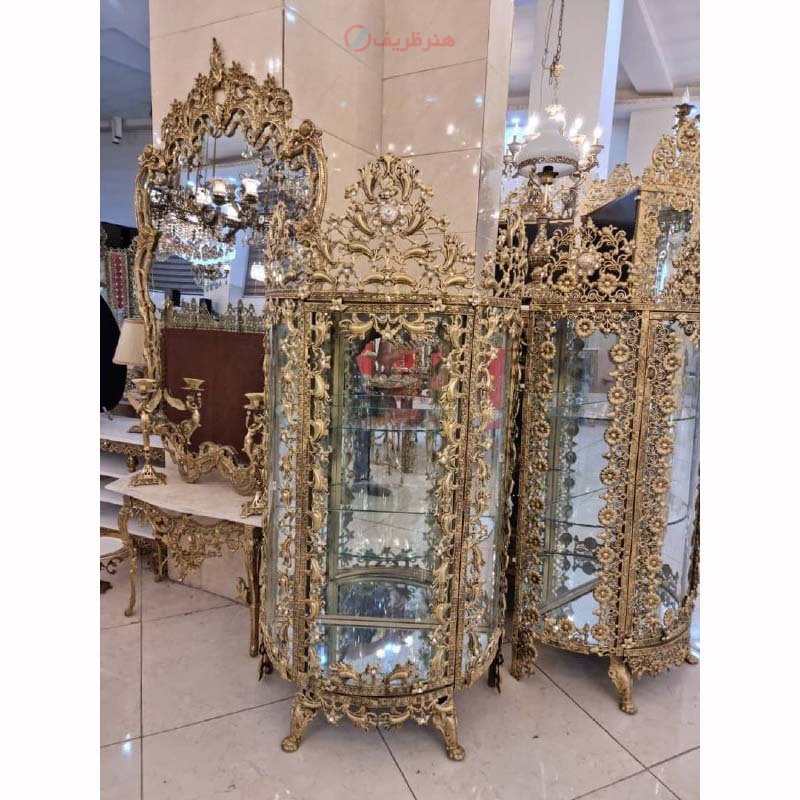 خرید، قیمت و مشخصات بوفه روکش برنز، خوش ساخت با طرح جدید، ساخته شده با ورق ضخیم با رنگ ثابت و کیفیت اعلاء | هنرظریف