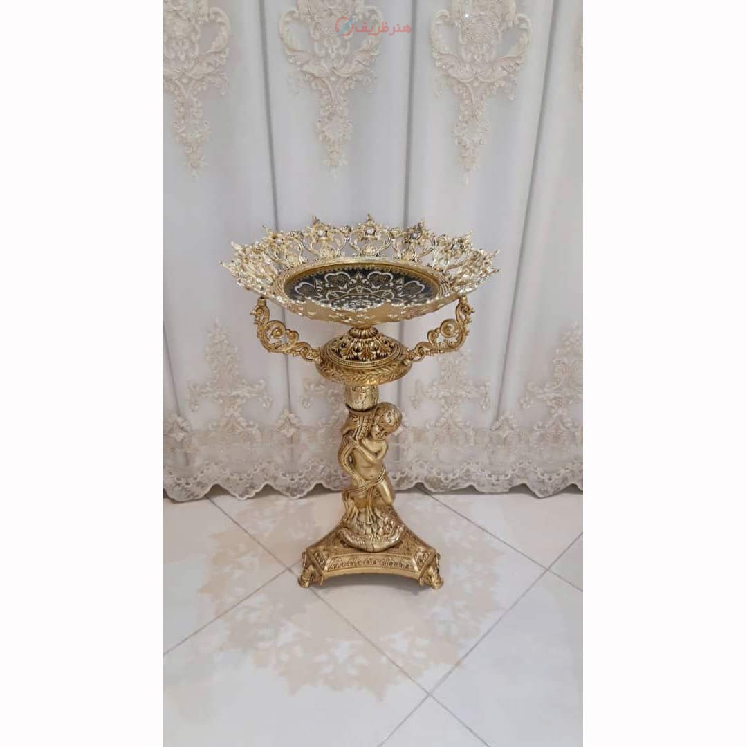 مشخصات، قیمت و خرید میوه خوری کنارسالنی طرح پسر بچه، جنس آلیاژ آلومینیوم، آبکاری برنز، محصول اصفهان  | هنرظریف