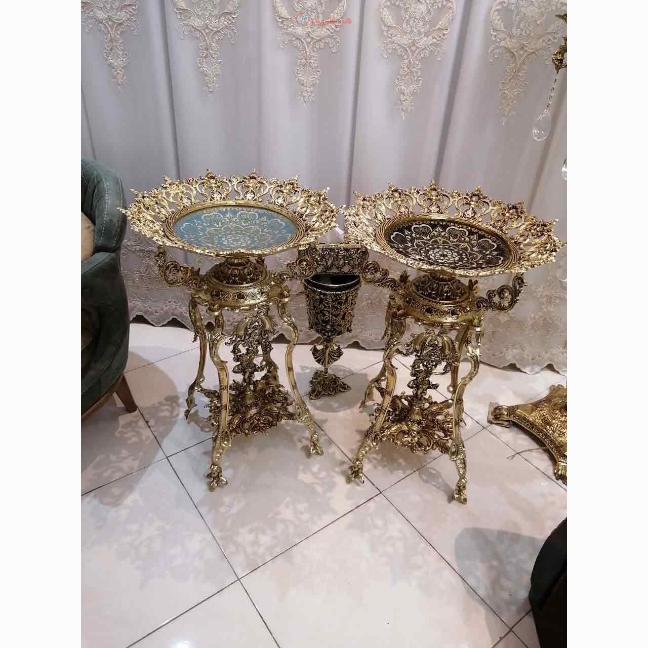 مشخصات، قیمت و خرید میوه خوری کنارسالنی، طرح کالسکه با آبکاری برنز، زیر قیمت بازار | هنرظریف