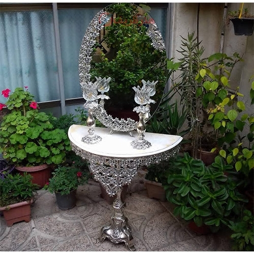 خرید آنلاین، سرویس کامل آینه شمعدان و میز کنسول آلیاژ، با کیفیت آلیاژ درجه یک، زیر قیمت بازار | هنرظریف