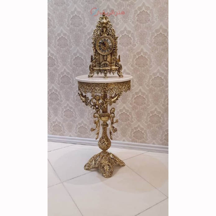 مشخصات کامل میز تلفن برگی شاخکی، قطر 40، جنس آلیاژ آلومینیوم با 5 سال ضمانت - هنرظریف