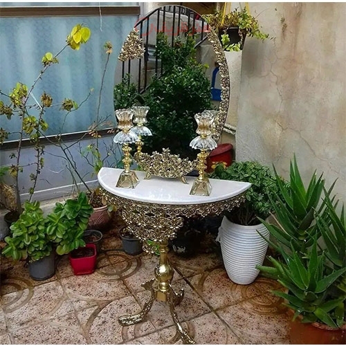 خرید آنلاین، سرویس کامل آینه و شمعدان و میز کنسول آلیاژ، آبکاری درجه یک، به قیمت تولیدی | هنرظریف