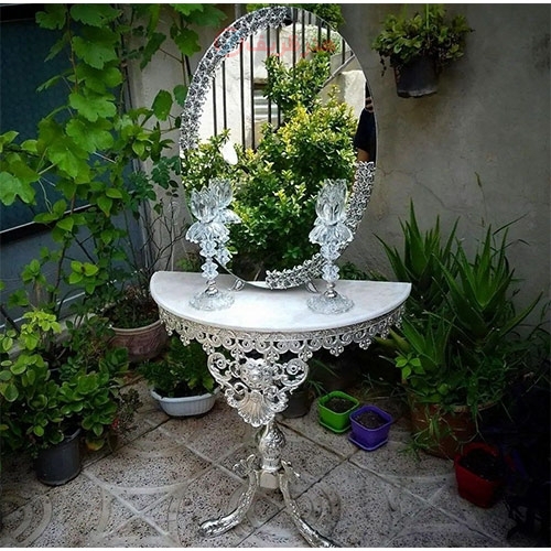 خرید آنلاین، سرویس کامل آینه و شمعدان و میز کنسول آلیاژ، زیبا و شیک، با کیفیت بالا، زیر قیمت بازار | هنرظریف