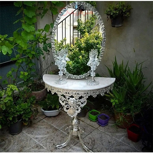 خرید آنلاین، سرویس کامل آینه و شمعدان و میز کنسول آلیاژ، زیبا و آبکاری درجه یک با مناسب ترین قیمت | هنرظریف