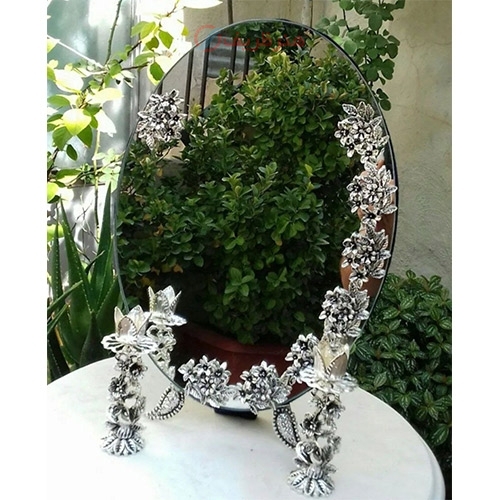 خرید آنلاین، آینه شمعدان بله برون، روکش نقره، اقتصادی مناسب زوج های جوان، به قیمت تولیدی | هنرظریف