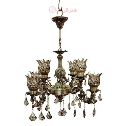 خرید، قیمت و مشخصات، لوستر ملائکه 4 شاخه، زیبا و با کیفیت، با رو کش برنز، ماندگاری بالا، زیر قیمت بازار | هنرظریف