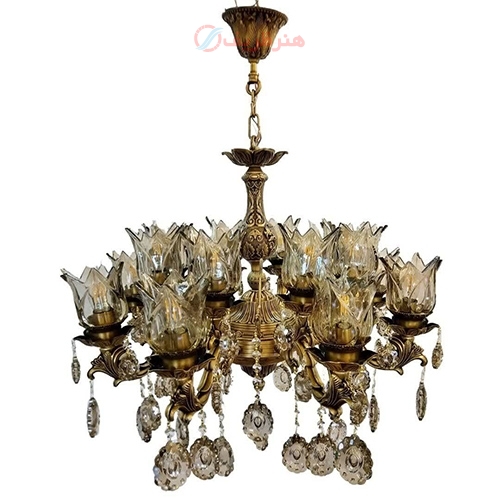 خرید آنلاین، لوستر آرامیس بزرگ 6 شاخه، آبکاری درجه یک، ورق ضخیم و بسیار تماشایی، زیر قیمت بازار | هنرظریف