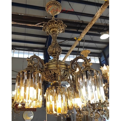 خرید آنلاین، لوستر حلزونی 4 شاخه آنتیک، بسیار شیک و ماندگار، با کیفیت بی نقص، زیر قیمت بازار | هنرظریف