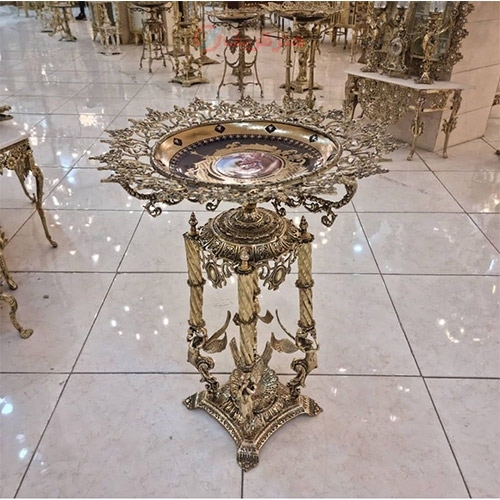 خرید، قیمت و مشخصات میوه خوری برنز 4 پایه ملائکه، با کیفیت عالی و درجه یک و رنگ ثابت | هنرظریف