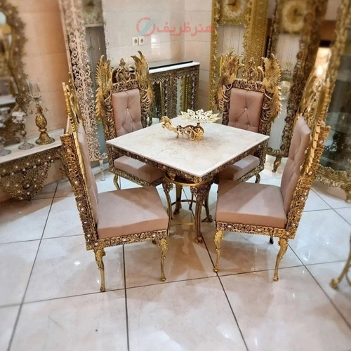 خرید، قیمت و مشخصات میز ناهار خوری زیبا و شکیل مدل سیمرغ فوق العاده خوش ساخت با مناسب ترین قیمت | هنرظریف