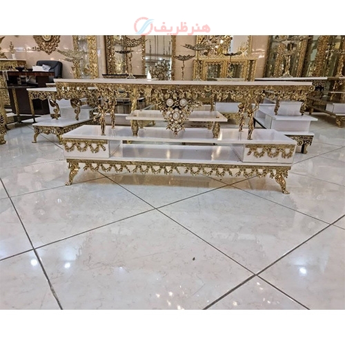 خرید، قیمت و مشخصات میز ال سی دی تمام برنز، بسیار خاص و نفیس، کیفیت عالی، زیر قیمت بازار - هنرظریف