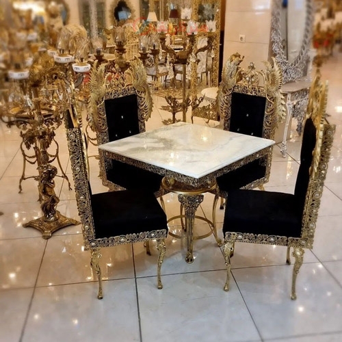 خرید، قیمت و مشخصات _ میز ناهارخوری 4 نفره جنس آلیاژ با رنگ ثابت و کیفیت ممتاز، دارای ضمانت  - هنرظریف