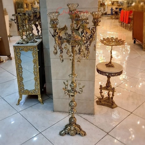 خرید، قیمت و مشخصات آباژور کنار سالنی پایه دار، طرح فوق العاده زیبا مدل ملائکه، 6 لامپ زیر قیمت بازار، کیفیت عالی - هنرظریف
