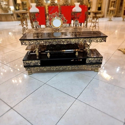 خرید، قیمت و مشخصات میز تلویزیون برنزی با رنگ ثابت و کیفیت درجه یک و قیمت خوب، مناسب برای منازل شیک - هنرظریف