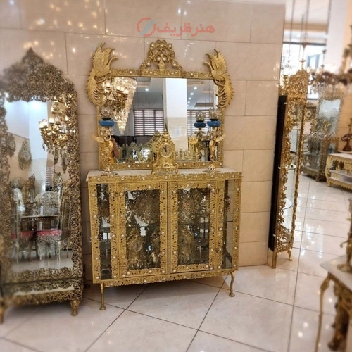 خرید، قیمت و مشخصات جدیدترین مدل آینه و کنسول، طرح سیمرغ کار فوق العاده زیبا و با کیفیت، زیر قیمت بازار | هنرظریف