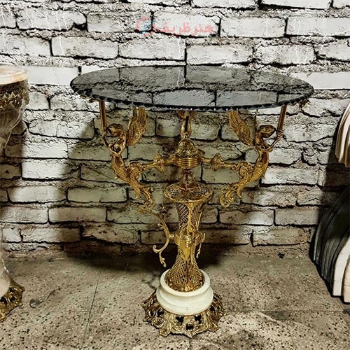 خرید، قیمت و مشخصات میز سه فرشته ستون زنبوری پایه سنگی، با رنگ ثابت به قیمت تولیدی - هنرظریف