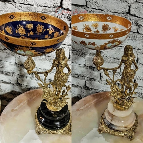 خرید، قیمت و مشخصات میوه خوری پرنس ظرف طلا کوب، خاص و بی نظیر، کیفیت درجه یک، زیر قیمت بازار -  هنرظریف