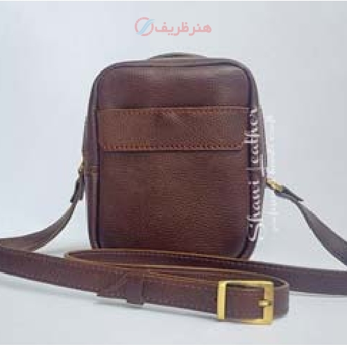 خرید، قیمت و مشخصات کیف دوشی دستدوز و دستساز چرمی مدل کراس بادی اجرا شده با چرم طبیعی و رنگبندی متنوع و زیبا - هنرظریف