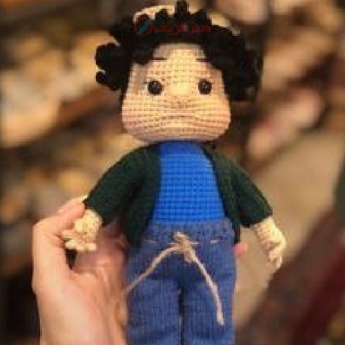 خرید، قیمت و مشخصات عروسک کاموایی دستبافت بچه مهمونی(قربونت برم) بافته شده با کاموا ترک با مناسب ترین قیمت | هنرظریف